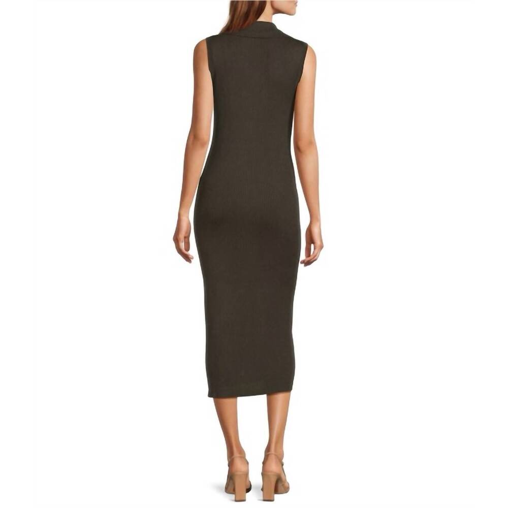 NEW SKIES ARE BLUE verdant muse sweater midi dress in dark olive - Picture 3 of 6